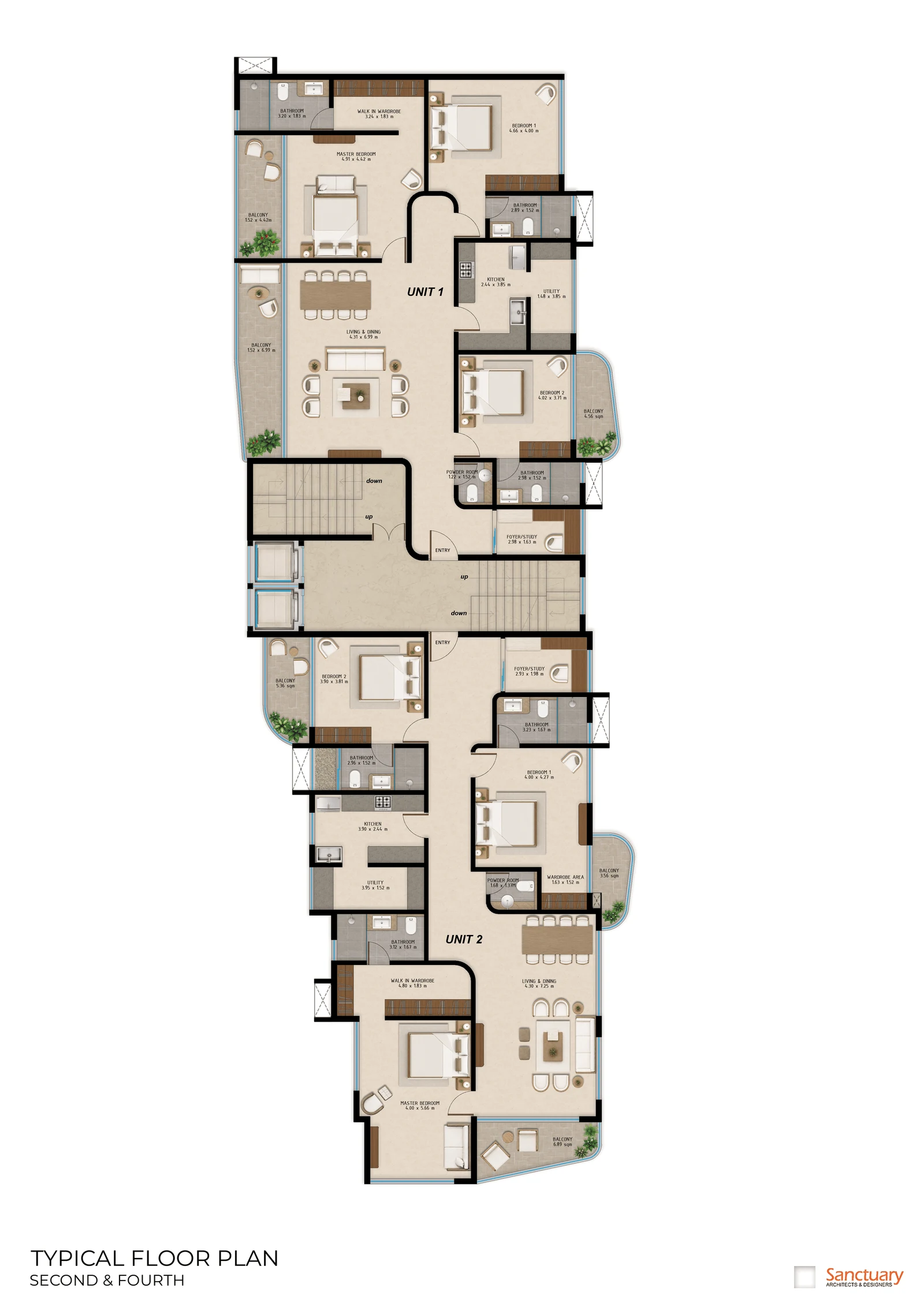 2 & 4 Plan — Vista Do Mar Apartment