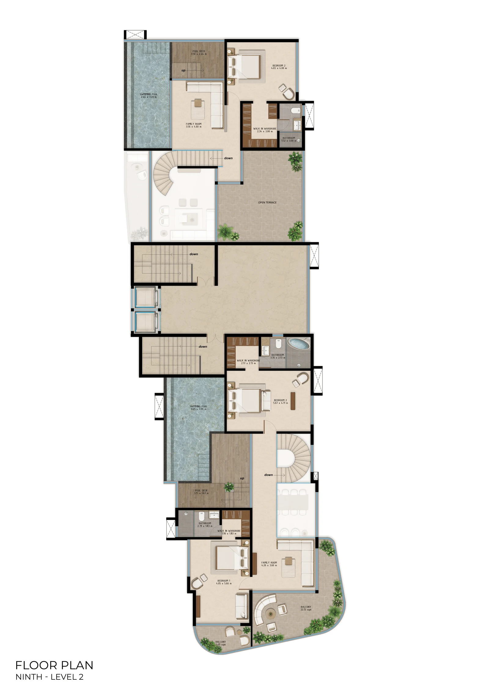 9B Plan — Vista Do Mar Apartment