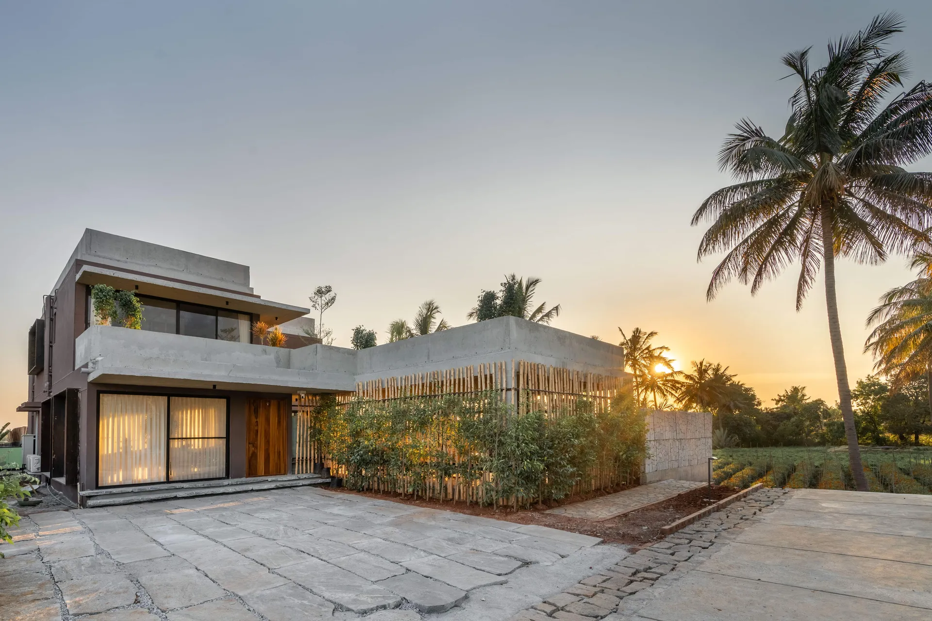 A Sanctuary residence at dusk