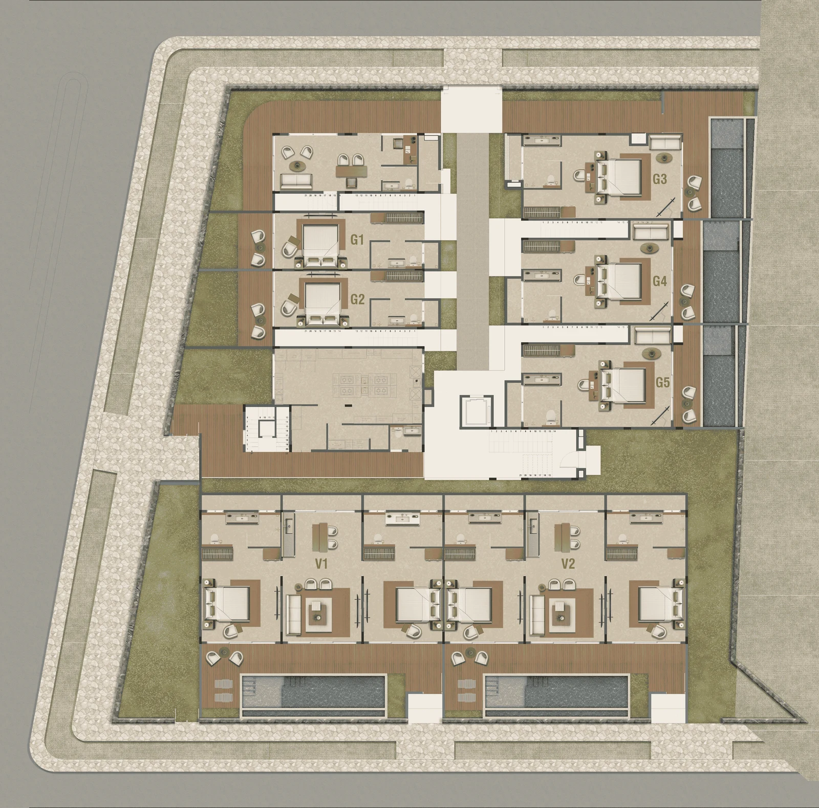 Ground Floor Plan — Ekara Resort