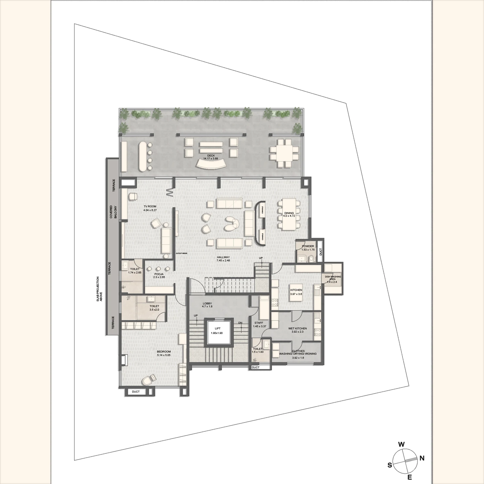 Ground Floor Plan — Shobhit Penthouse