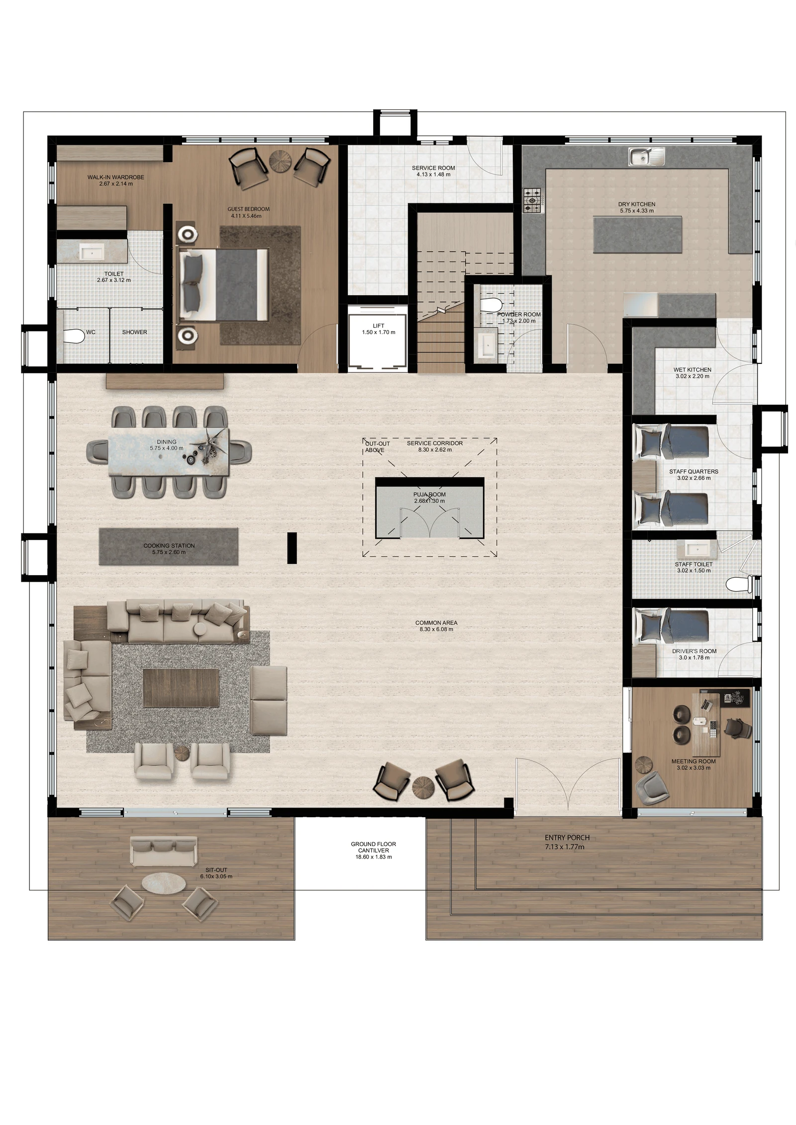 Ground Floor Plan — Marina Residence