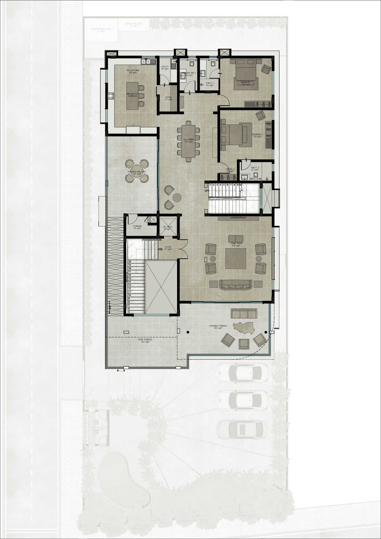 Second Floor Plan — Anantapur Residence