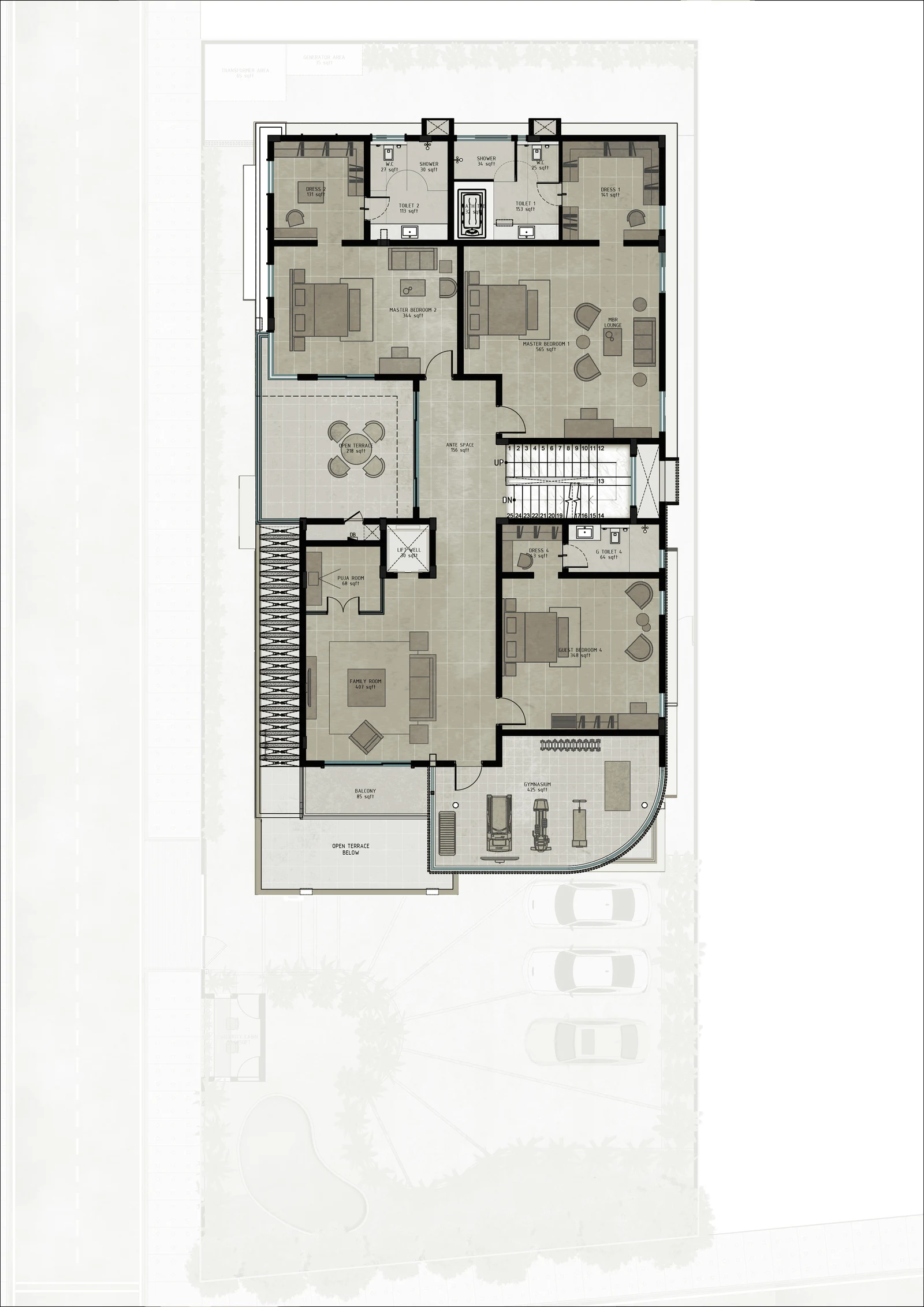 Third Floor Plan — Anantapur Residence