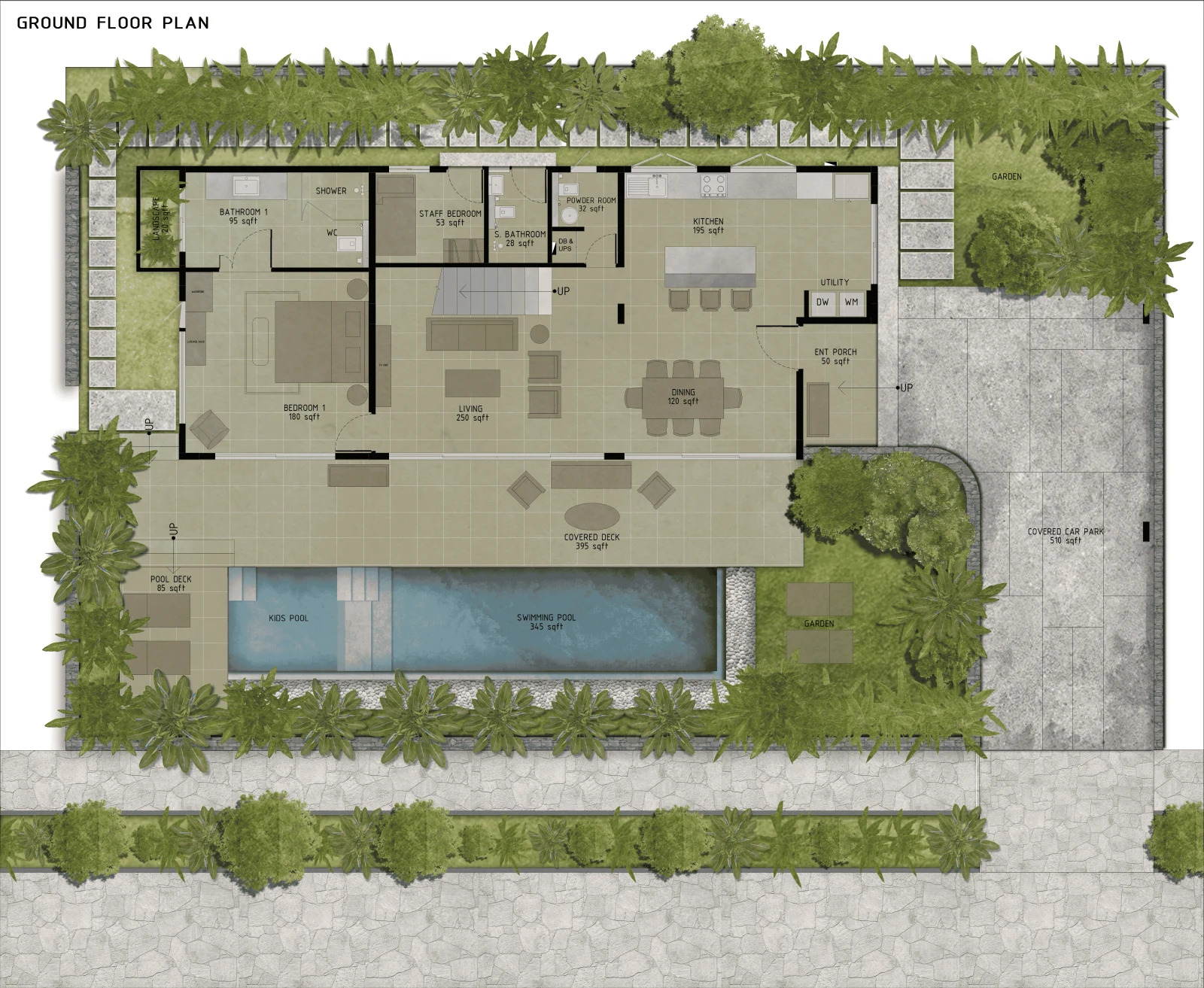 Ground Floor Plan — Villa Maaya