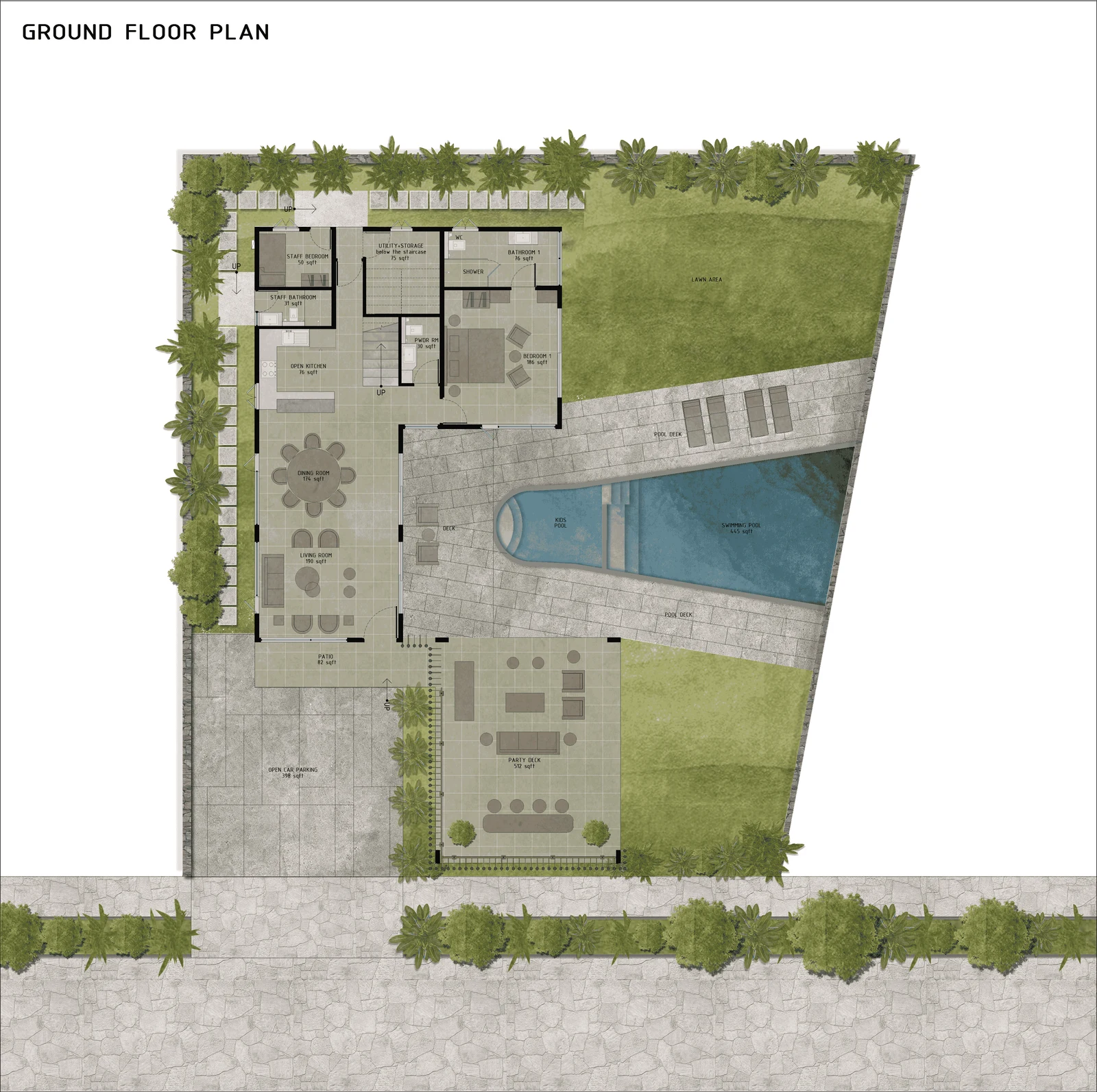 Ground Floor Plan — Villa Nirvaana